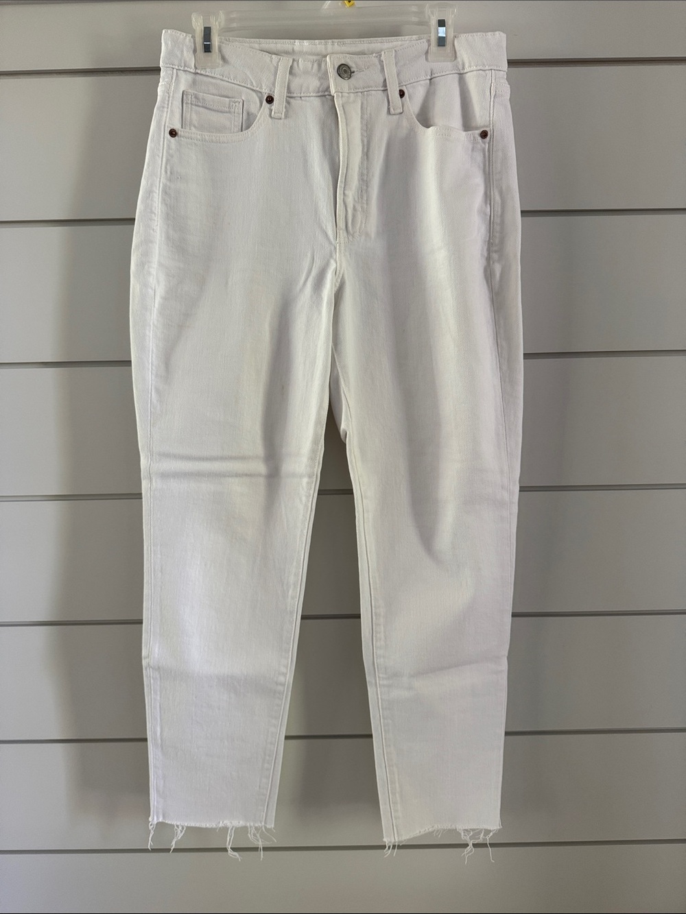 Old Navy High Rise O. G. Straight White Jeans
